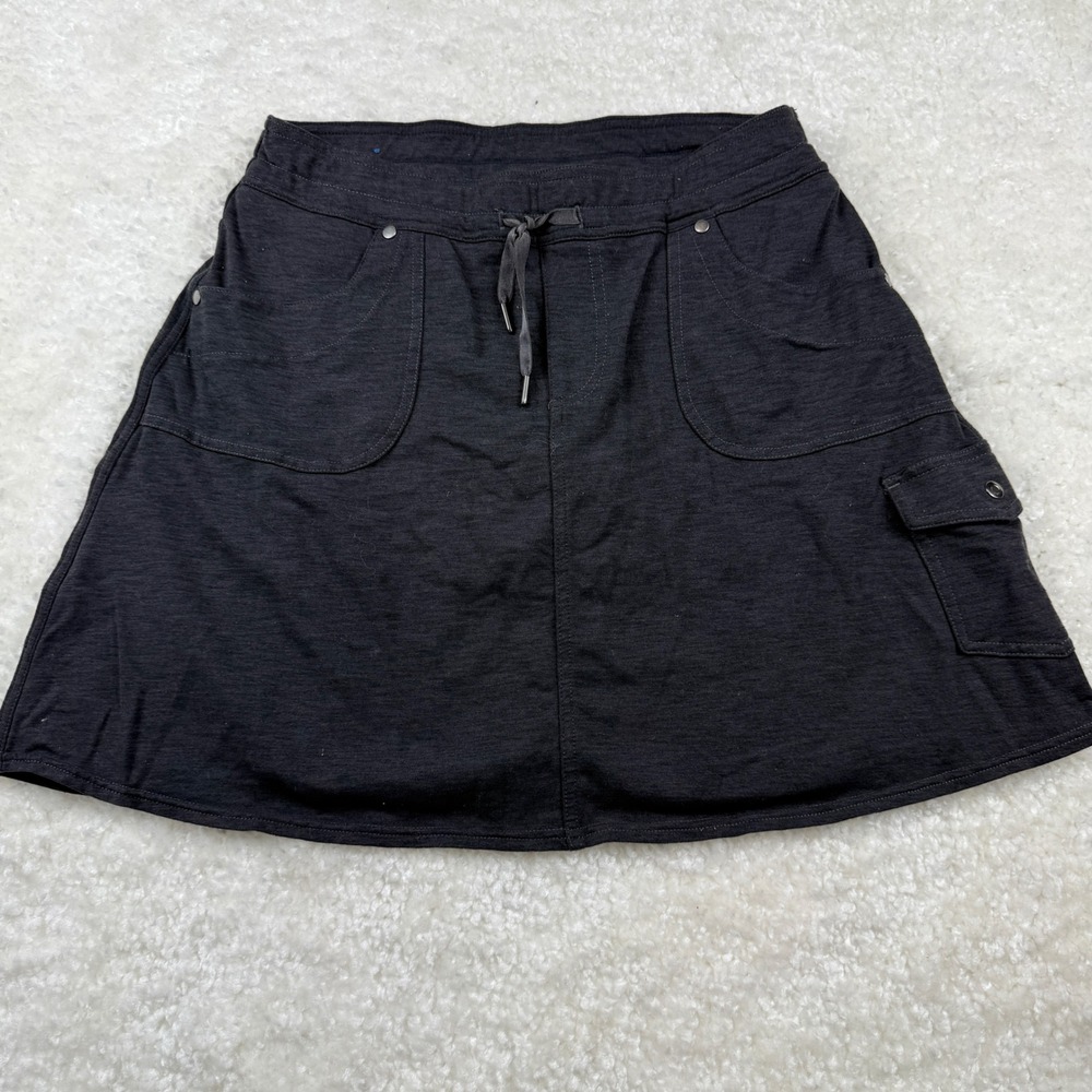 Kuhl Mova Skort Womens Small Charcoal‎ Gray Cargo Hiking Athletic Drawstring Gof